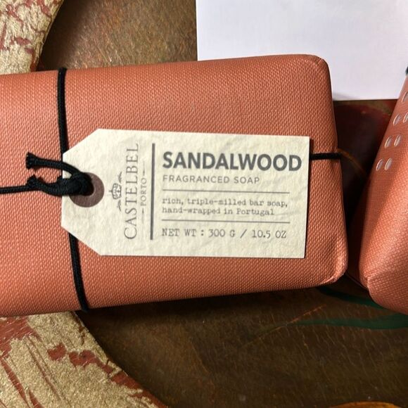CASTELBEL PORTO Sandalwood Triple Milled Rich Scented Soap Bars for Men 2 Bars - Picture 2 of 6